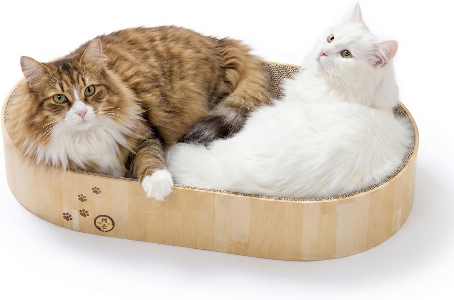 猫壱 バリバリボウル XL オーバル 爪とぎベッド ライトブラウン・幅60cm