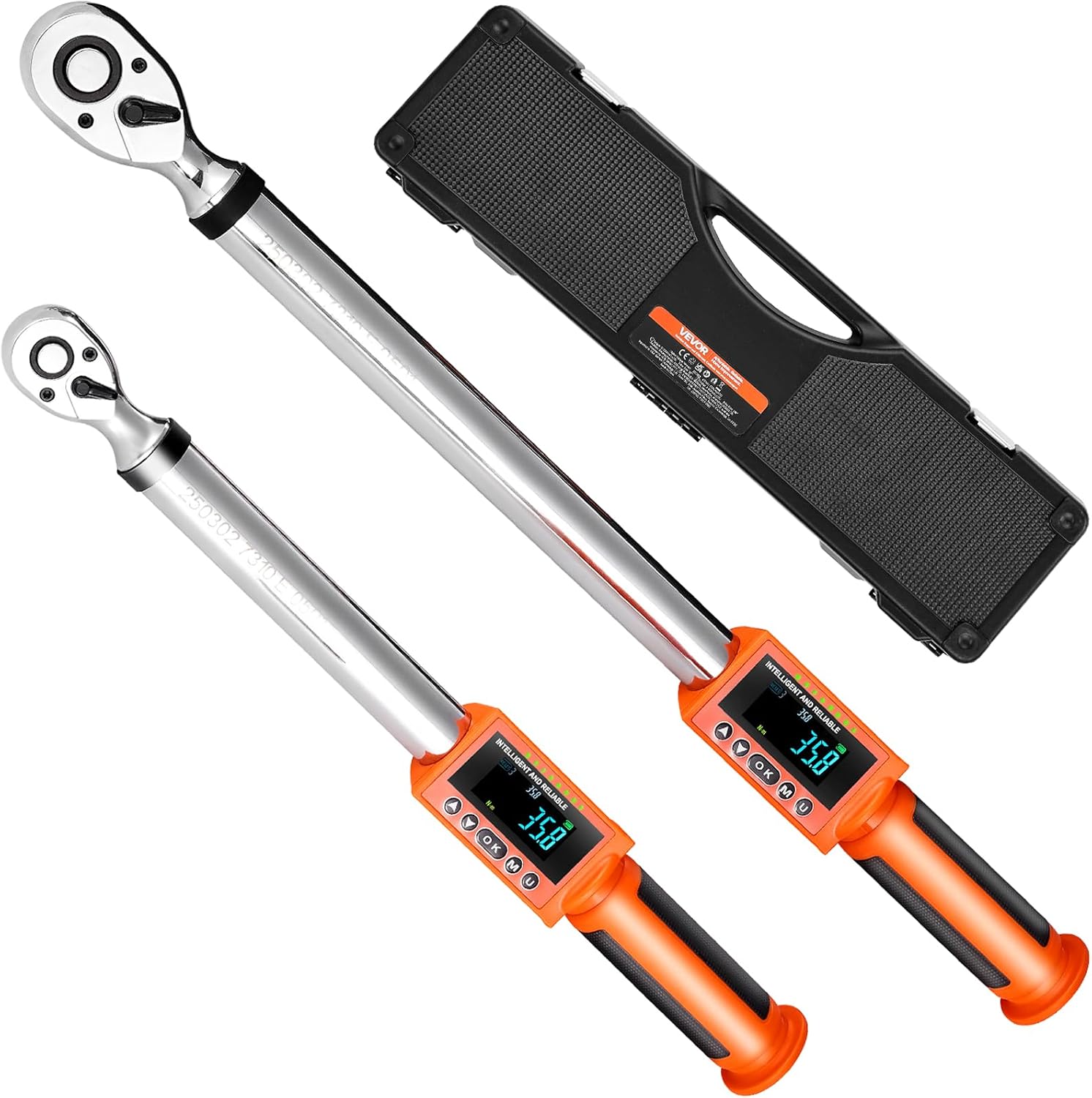 Detalle de VEVOR SX3812 Digital Torque Wrench Set, 3/8 and 1/2-Inch Drives
