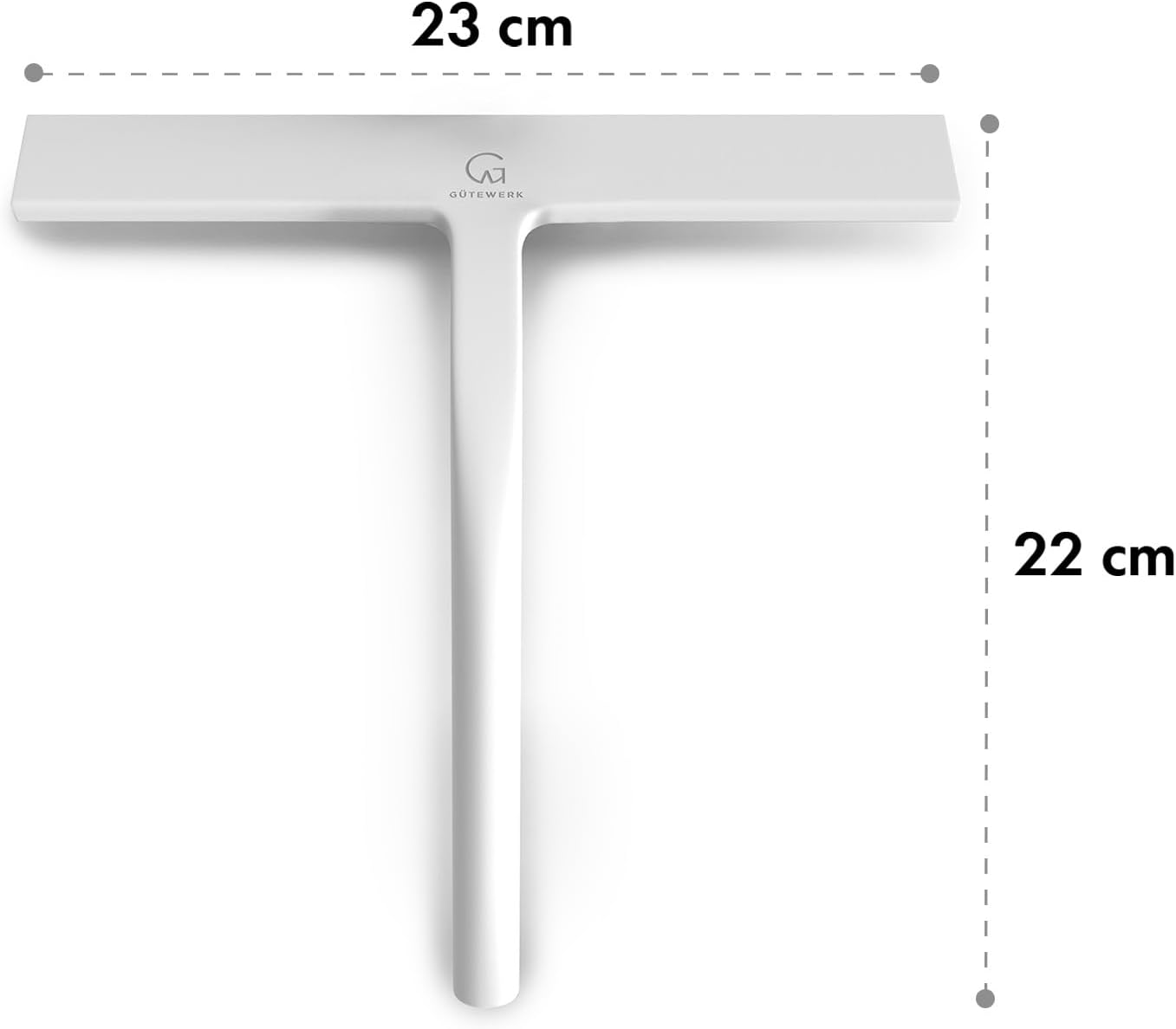 Detalle de Rasqueta de Cristales para Ducha 23 cm, Silicona y Acero Inoxidable