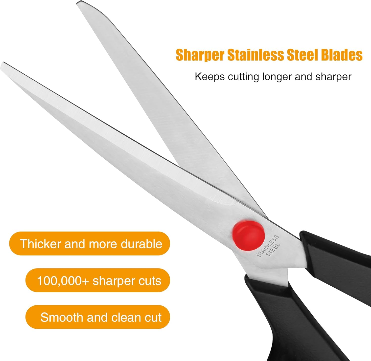 Thumbnail 1 de Scissors, Multipurpose Scissors with Sharp 2mm Thick Blades – 5 Sizes, Heavy Duty Stainless Steel