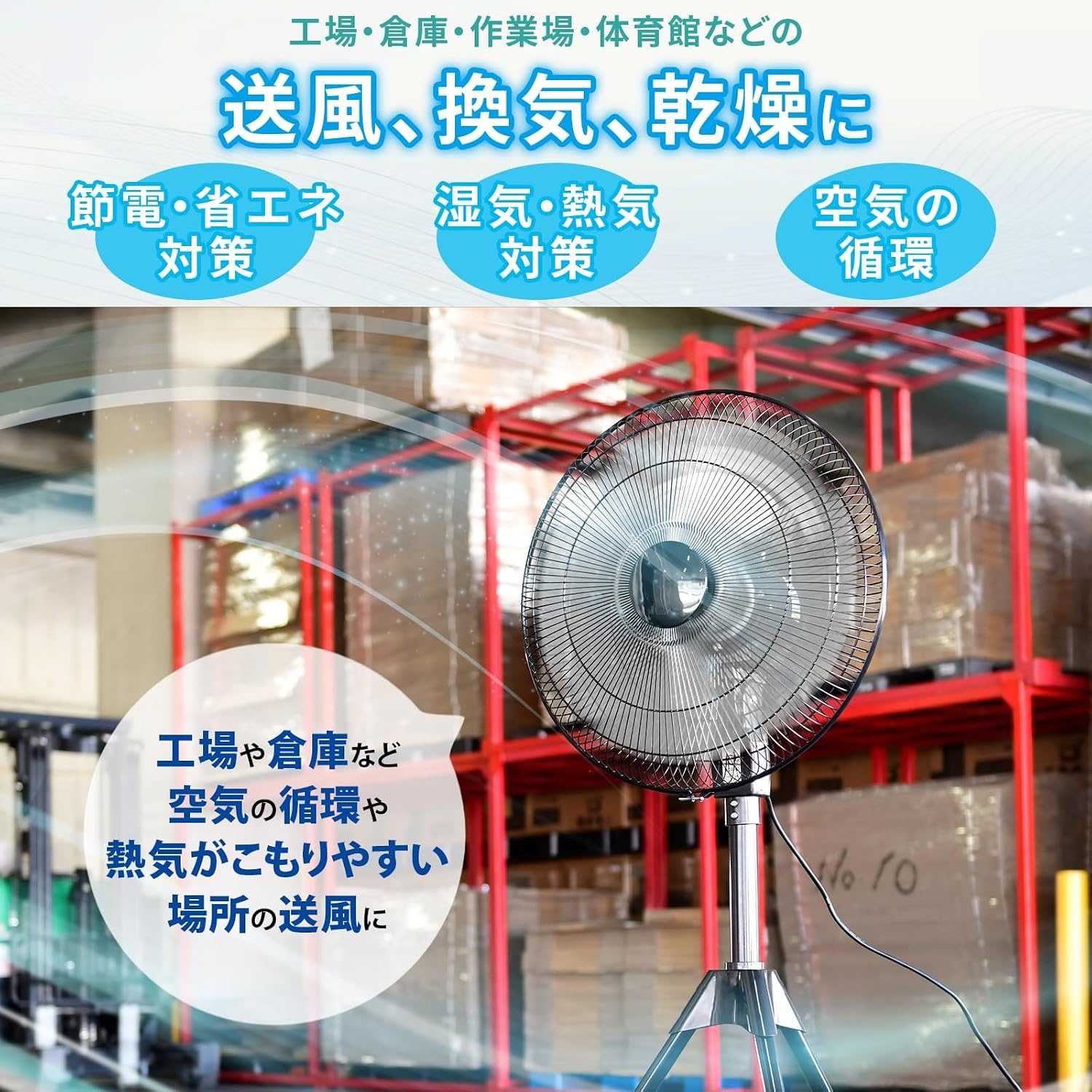 Detalle de 山善 HSE-Y45CA 業務用扇風機 45cmアルミ4枚羽根・全閉式モーター