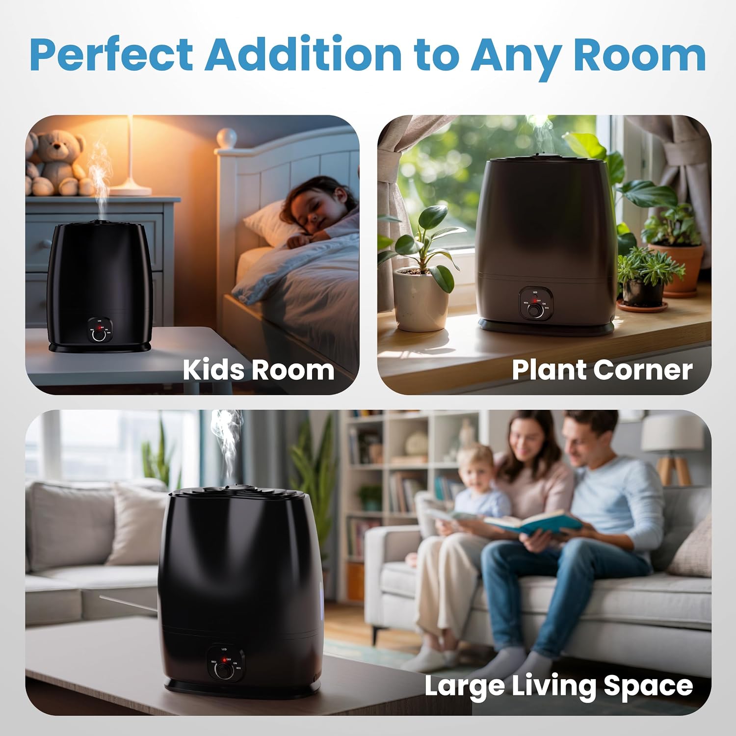 Thumbnail 6 de Everlasting Comfort 6L Humidifier with Built-In Oil Diffuser – Quiet, 50-Hour Run Time for Large Rooms