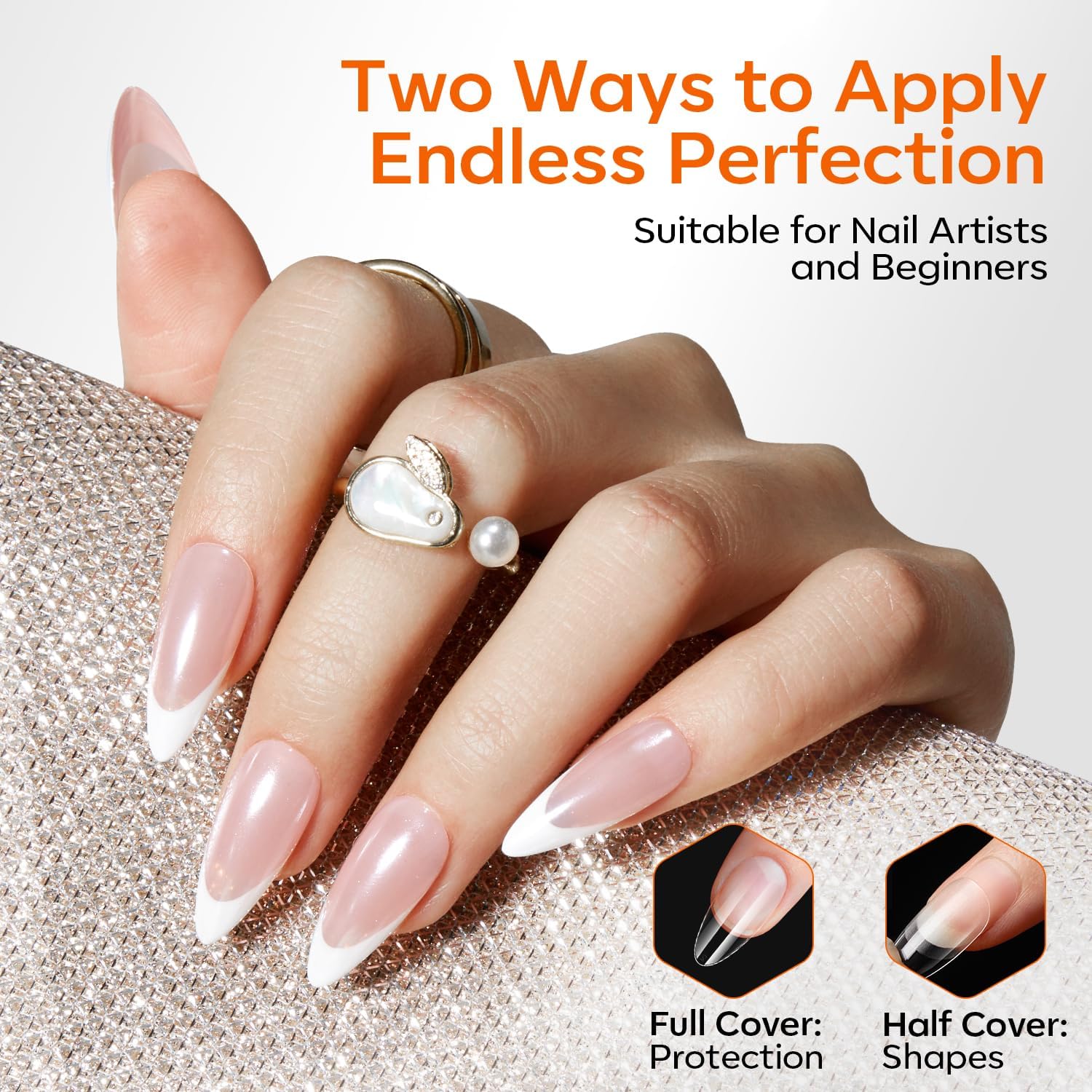 Thumbnail 4 de Modelones 360 Punte Unghie Finte in Gel - 15 Misure, Copertura Completa, Semi Matte