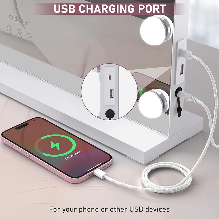 Thumbnail 4 de ADDCOLOR Hollywood Espejo Maquillaje con Luz y USB 💡