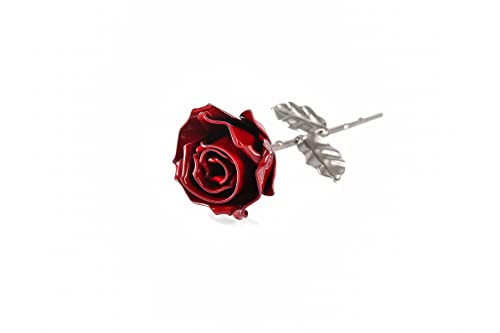 Thumbnail 2 de Forging Art Bcn Rosa Eterna de Hierro Forjada a Mano Roja/Plata (sin base) – regalo hierro