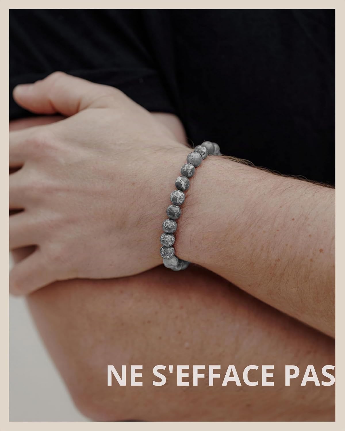 Detalle de 8 mm zeesedimentjaspis chakra-armband met groene kralen