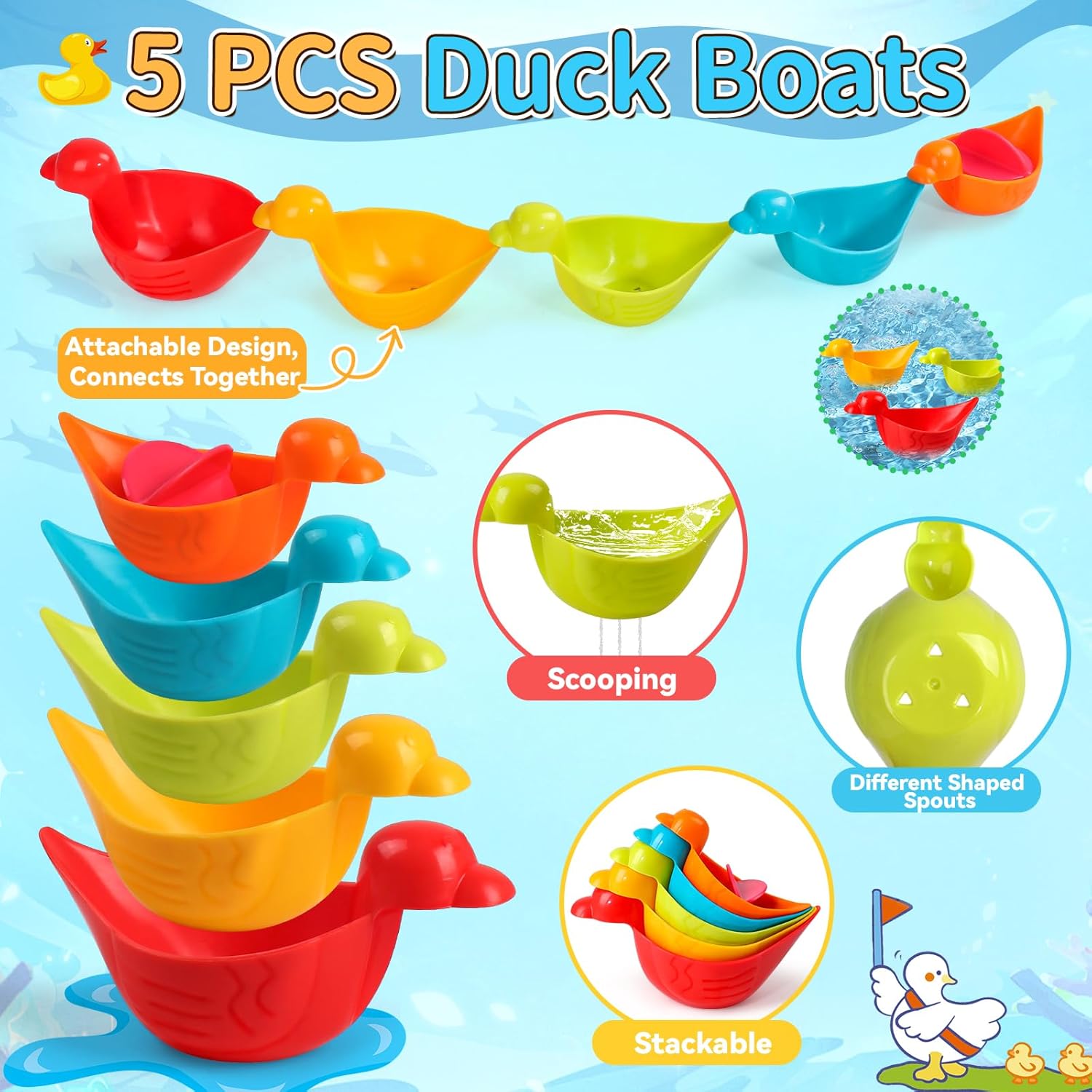 Thumbnail 5 de Fajiabao Jouets de bain 10 pièces