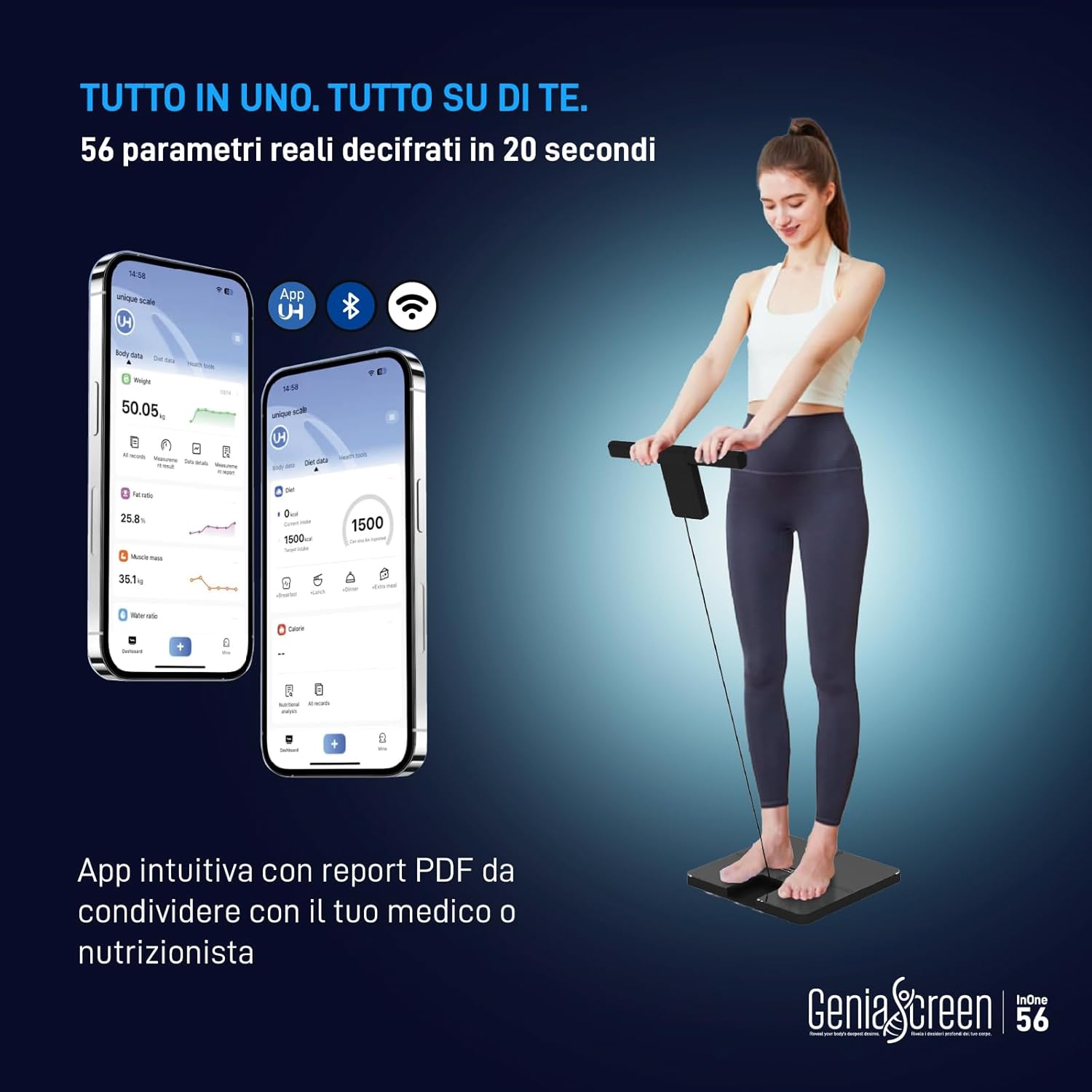 Thumbnail 2 de Bilancia impedenziometrica Smart Wi‑Fi 56 misurazioni