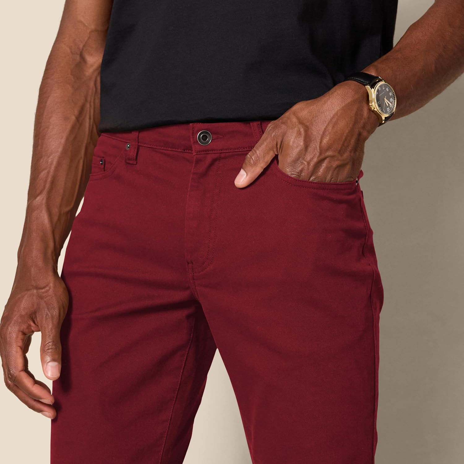 Thumbnail 3 de Amazon Essentials Men's Slim-Fit 5-Pocket Stretch Twill Trousers