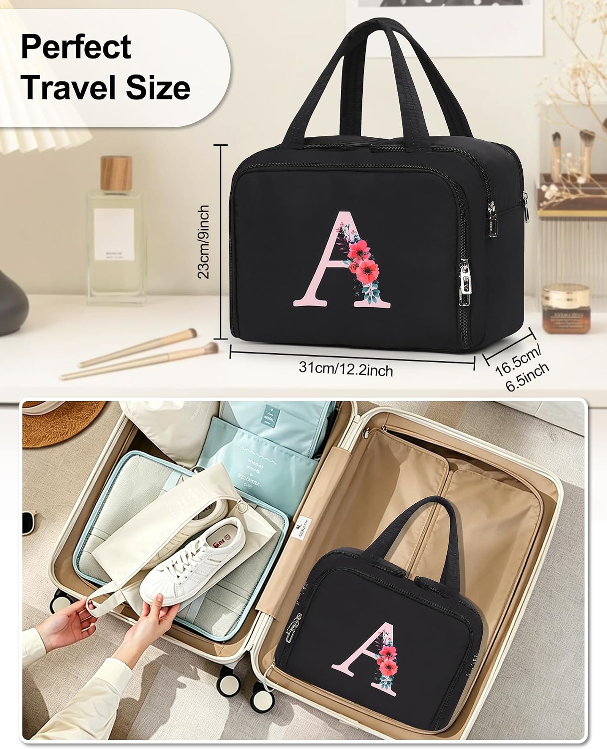 Detalle 2 de Travel Makeup Bag with Taslan Fabric