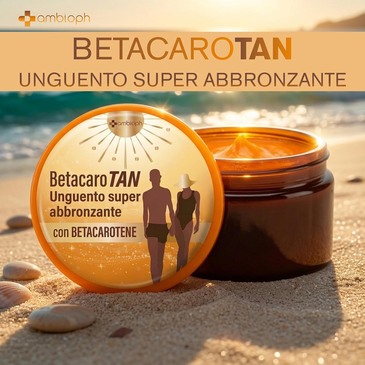 Detalle 2 de CREMA ABBRONZANTE CORPO Accelleratore con Betacarotene, Olio di Ricino e Mandorle Dolci – Ambioph