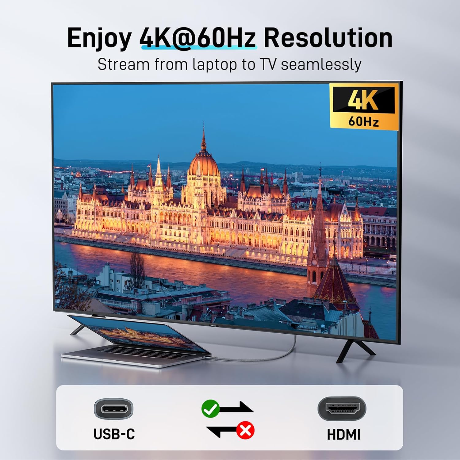 Detalle 2 de Acer USB C to HDMI Cable 2m 4K@60Hz