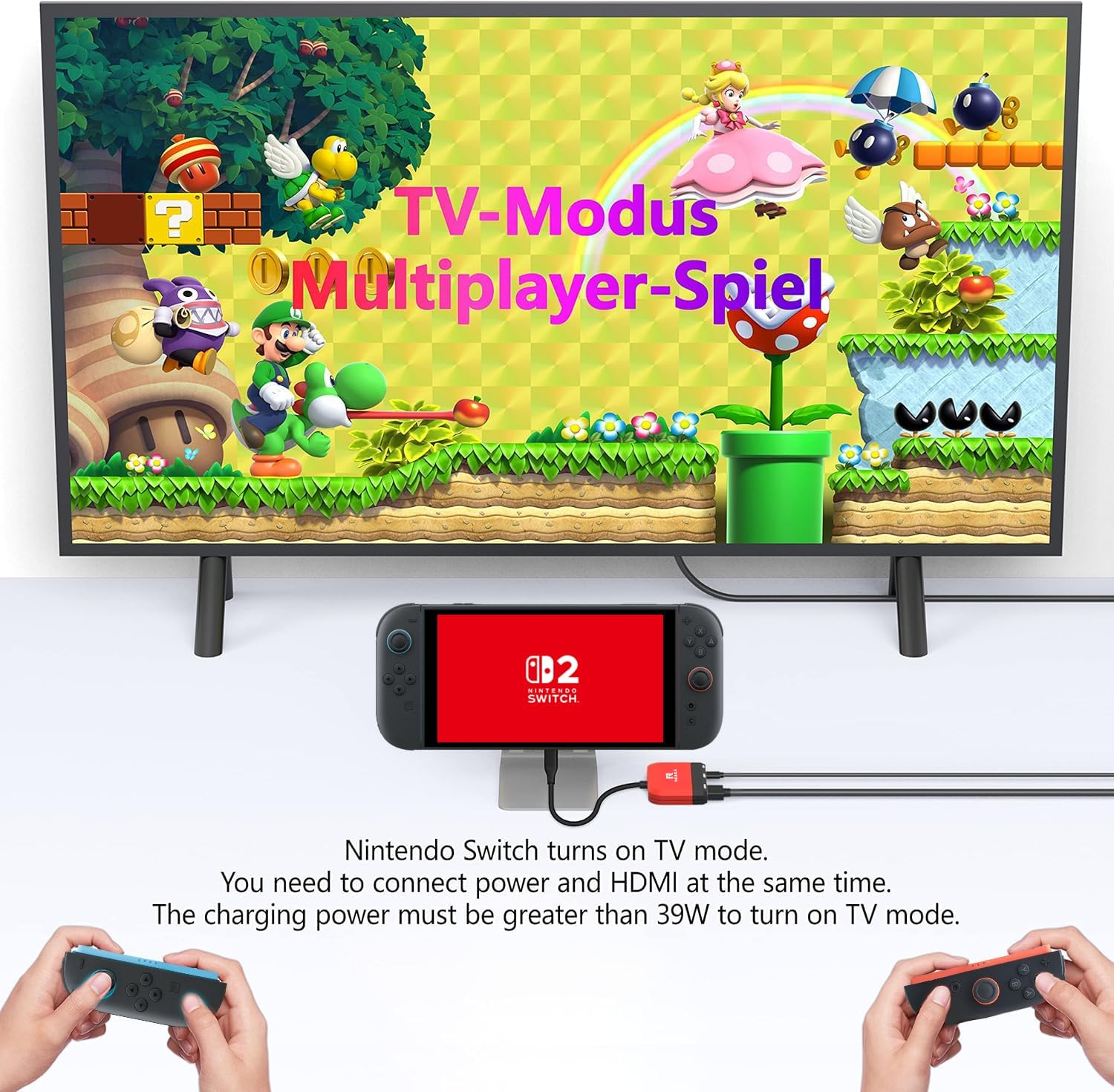 Detalle de RREAKA 3-in-1 Switch Dock for Nintendo Switch OLED (4K HDMI, USB-C 100W PD)