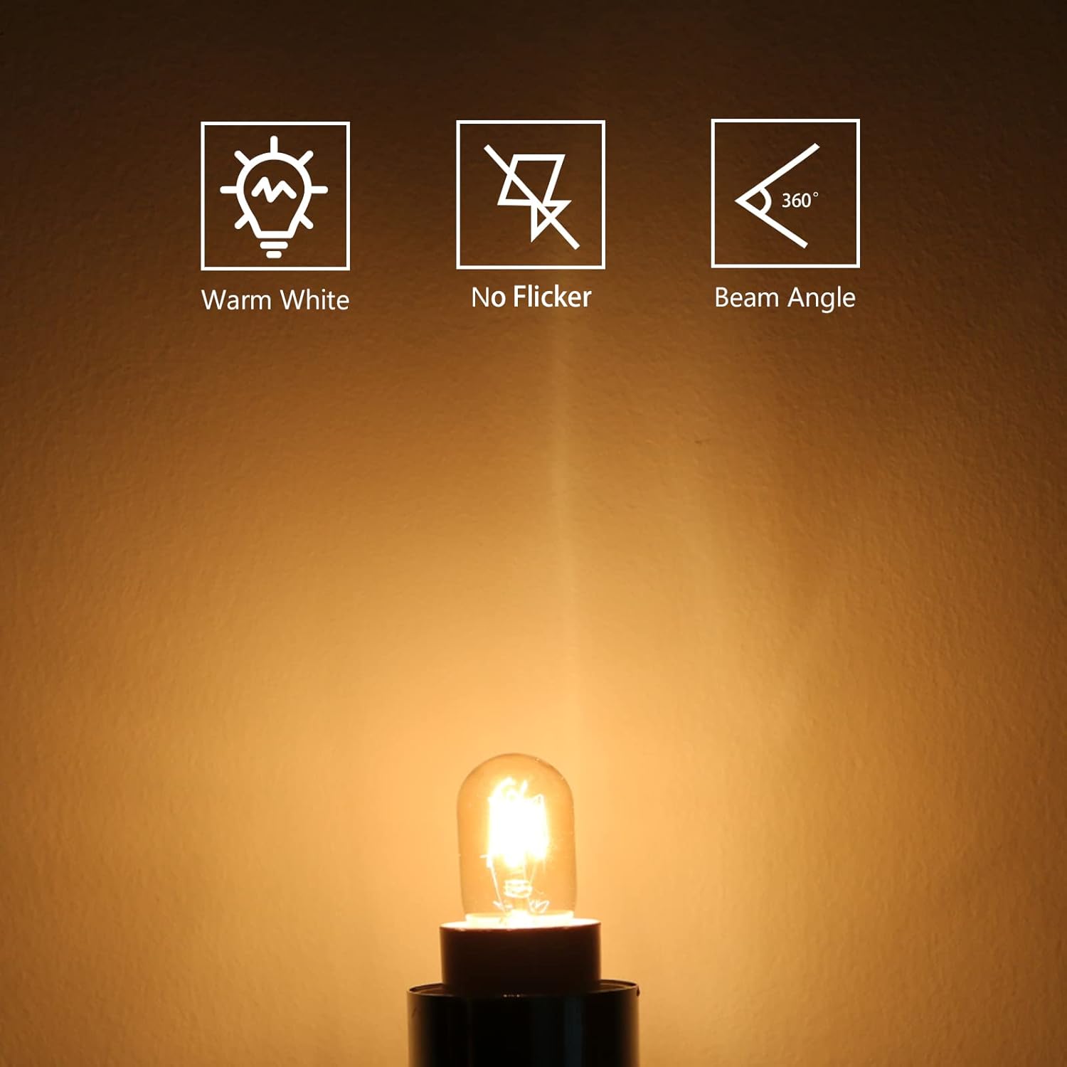 Thumbnail 2 de Comyan Kühlschranklampe 15W E14 (T20), 2700K warmweiß, dimmbar – 2 Stück