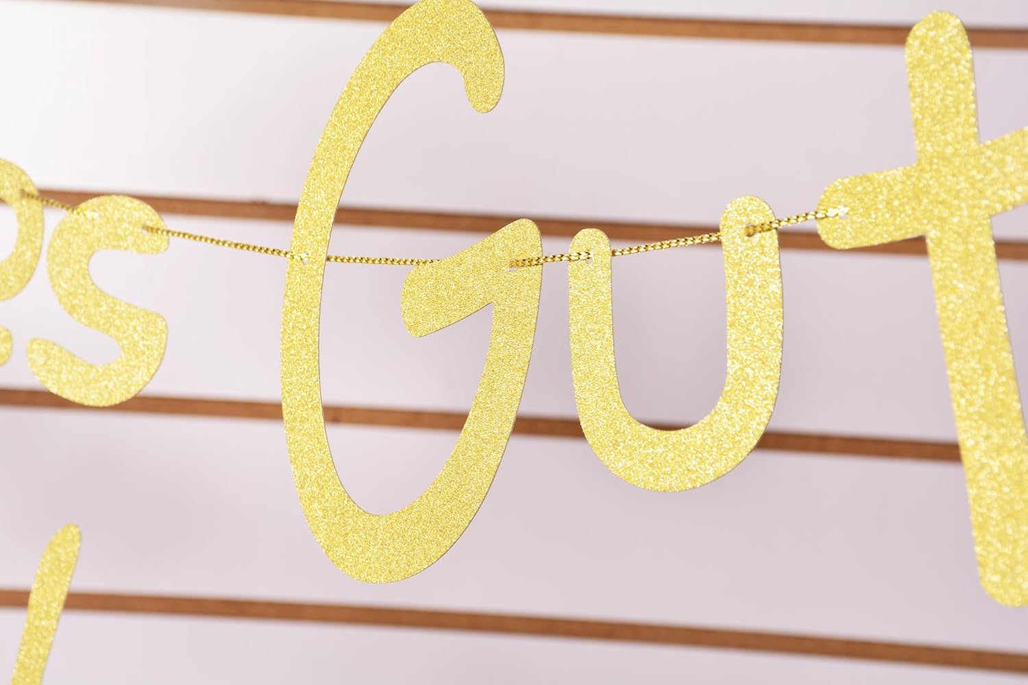 Thumbnail 3 de SUNBEAUTY Alles Gute zum Geburtstag Girlande Gold Glitter – Happy Birthday Banner