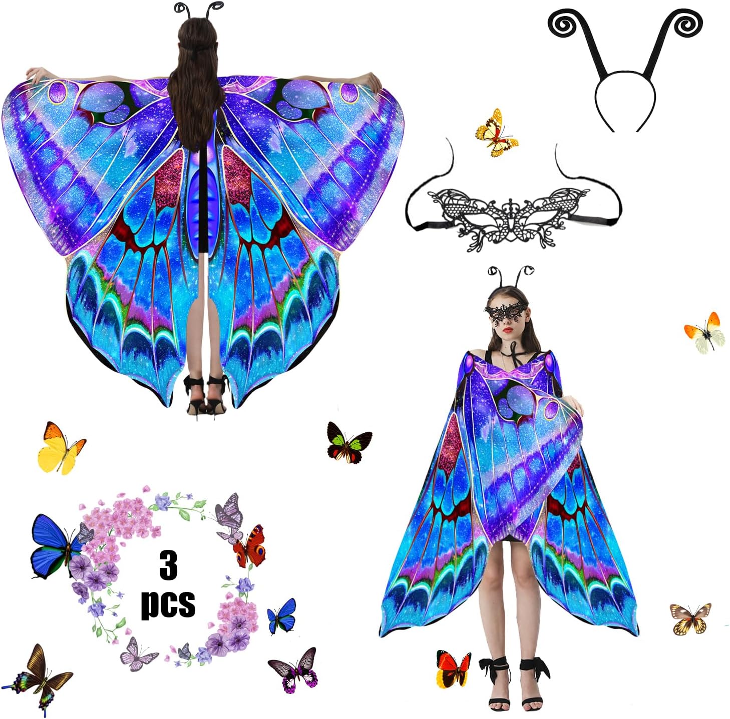Thumbnail 6 de Jeackcelle Butterfly Costume Women's Cape 168cm