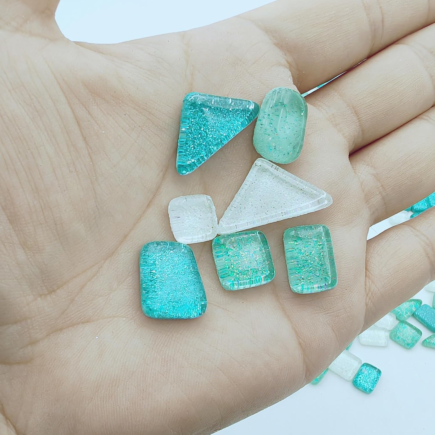 Thumbnail 1 de Glass mosaic tiles 500g for crafts 🎨