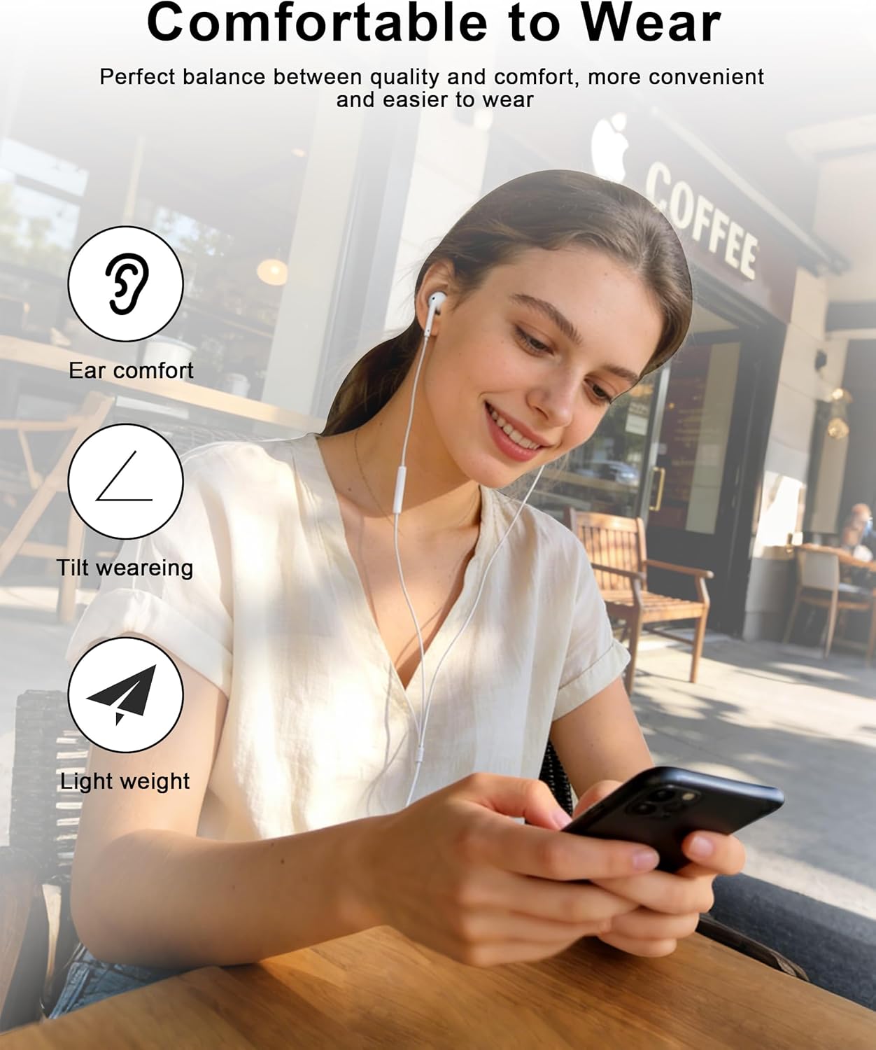Detalle 2 de MFi Certified USB-C Wired Headphones