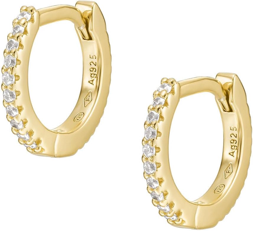Thumbnail 4 de Fossil Damen-Ohrringe aus Sterlingsilber mit Bügelverschluss (goldfarben, poliert)