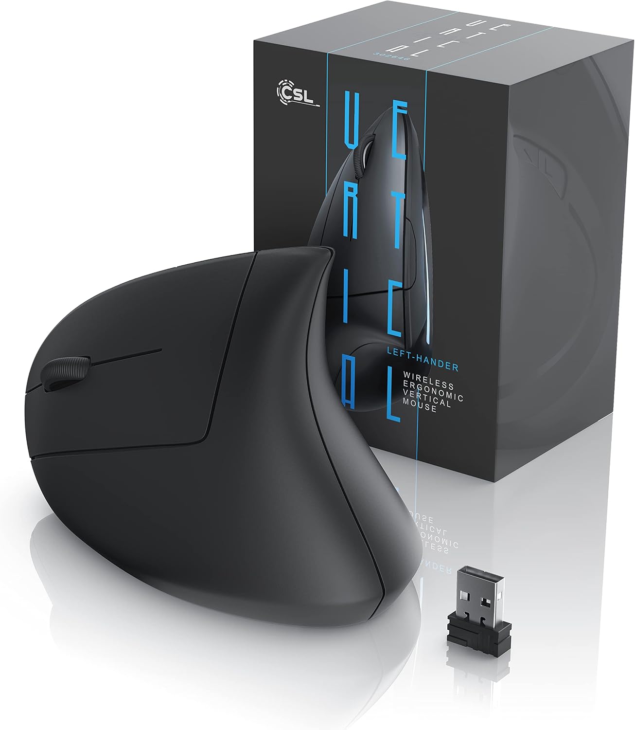 Thumbnail 4 de CSL Vertical Left‑Handed Ergonomic Mouse 1600 DPI