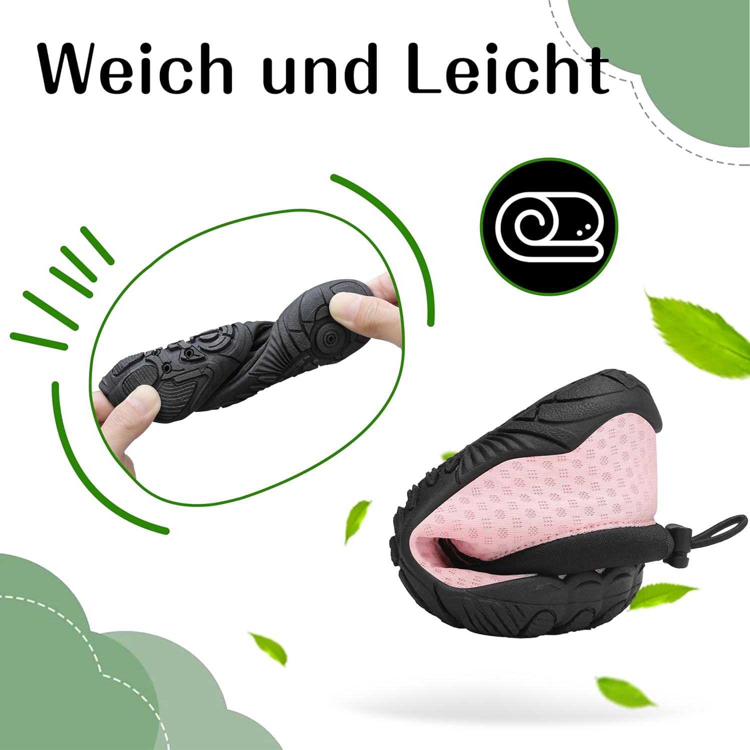 Detalle de Mishansha Schnell Trocknend Badeschuhe für Kinder – bequeme Passform, schnelltrocknend und robust
