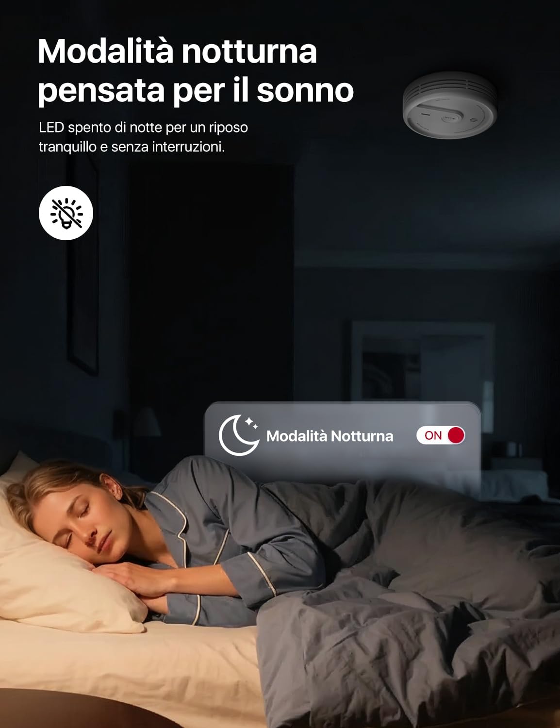 Thumbnail 3 de X-Sense XS0E-iR Rilevatore di fumo Wi‑Fi con app, modalità notturna e batteria sostituibile (3 pezzi)