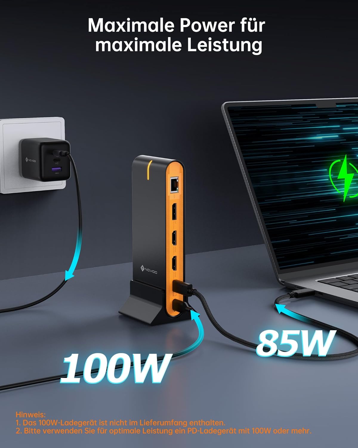 Thumbnail 4 de NOVOO RM15D Docking Station 100W