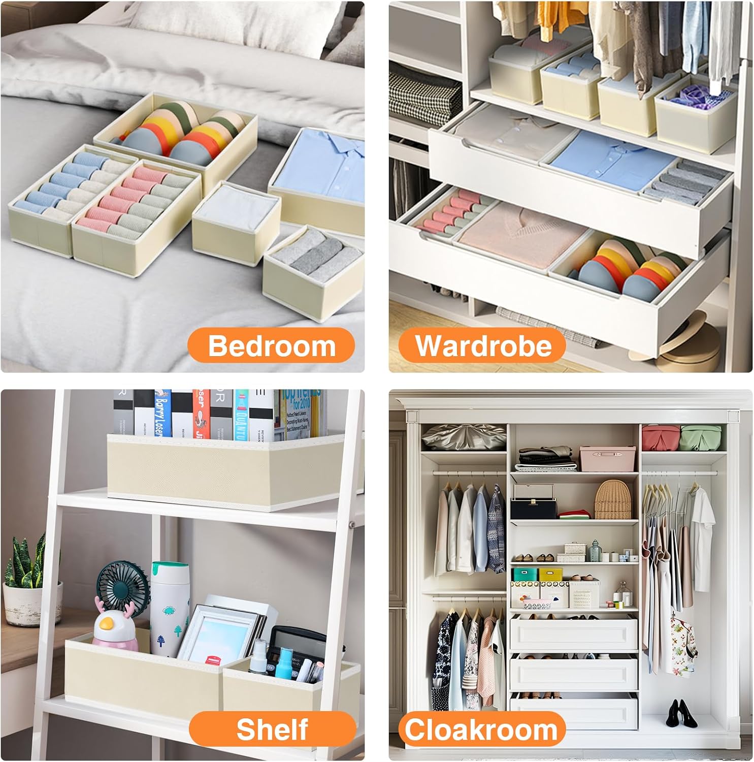 Thumbnail 3 de DIMJ Organizer per cassetti 15 pezzi beige