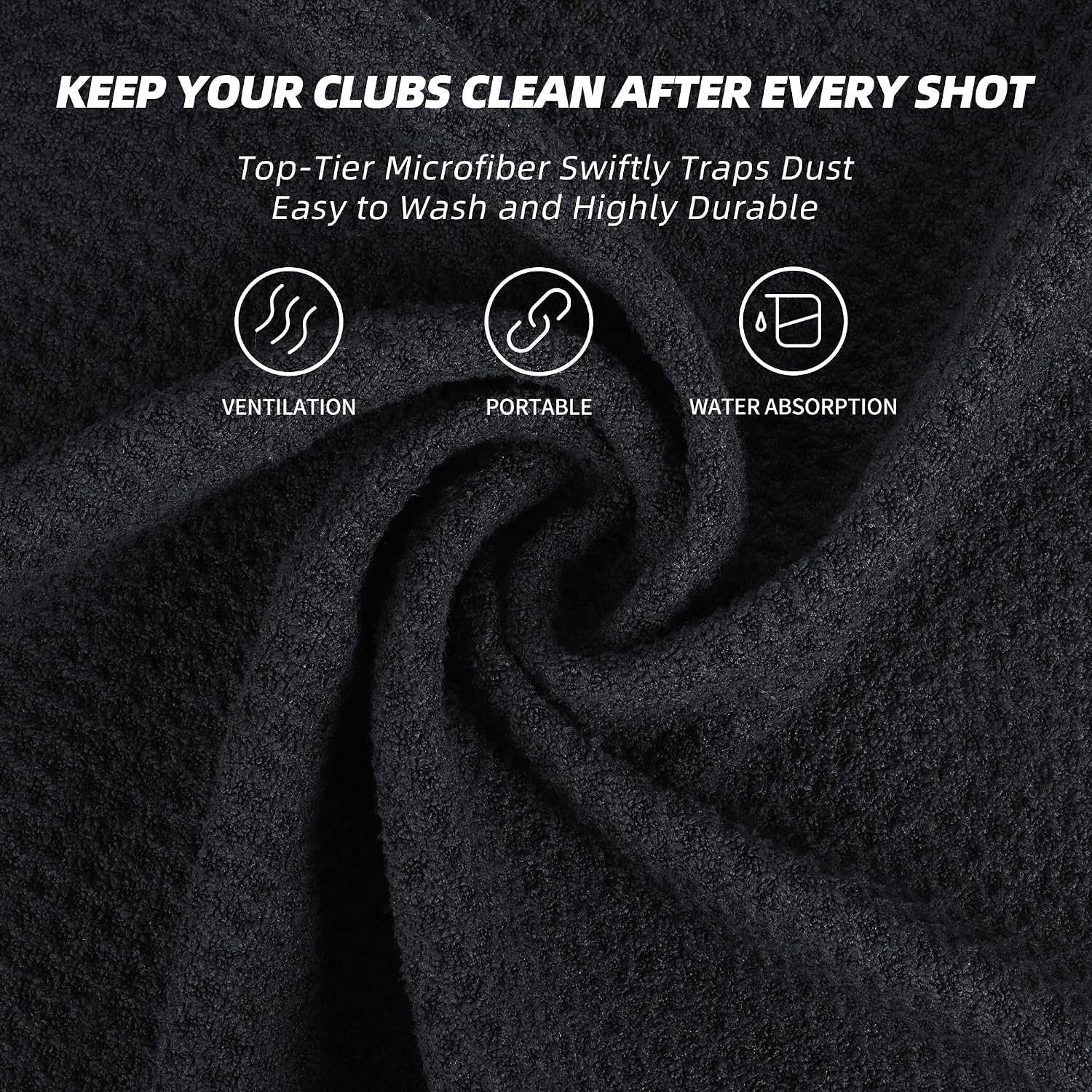 Detalle de Mile High Life Microfibre Golf Towels, 16" x 16