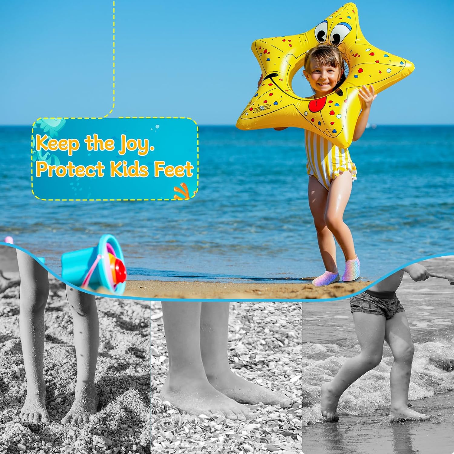 Thumbnail 1 de Kids Water Shoes Toddlers Swim Beach Shoes – Non-Slip, Quick-Dry Aqua Socks for Boys and Girls