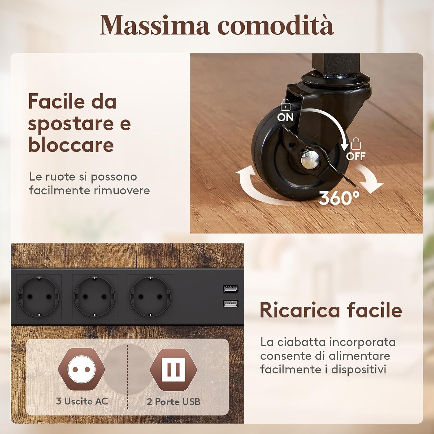 Thumbnail 3 de Lifewit Mobile Giradischi 4 Ripiani
