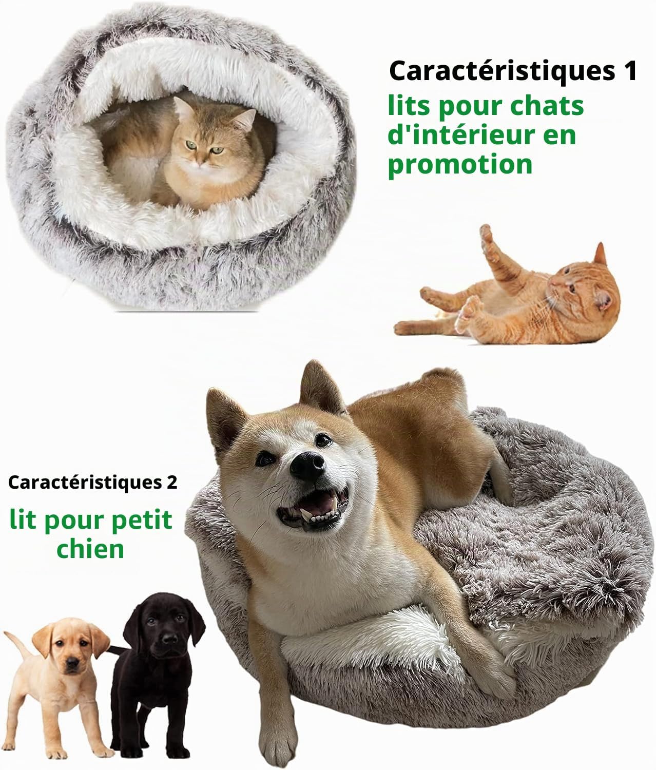 Thumbnail 2 de SHJOEE pluche dierenmand 50 x 50 cm, rond en antislip