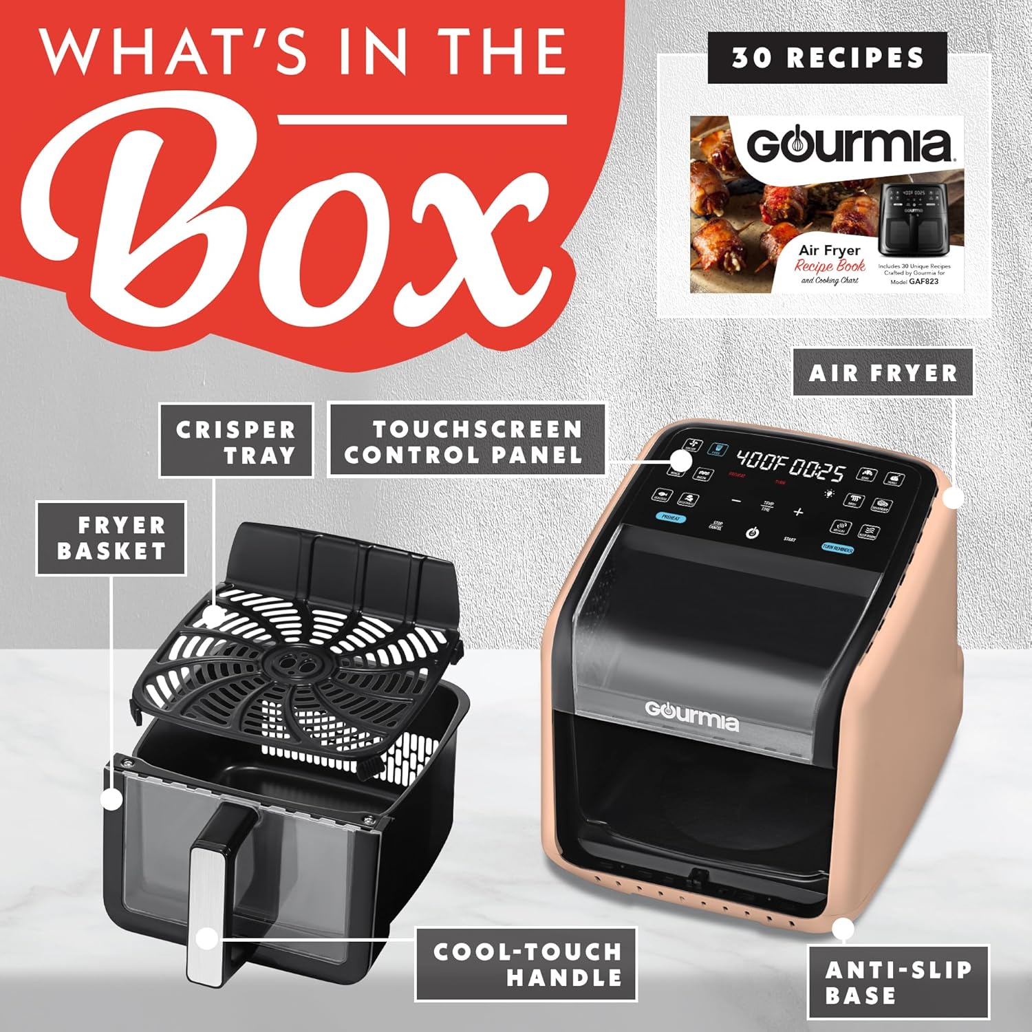 Thumbnail 6 de Gourmia Air Fryer 7 QT with Guided Cooking