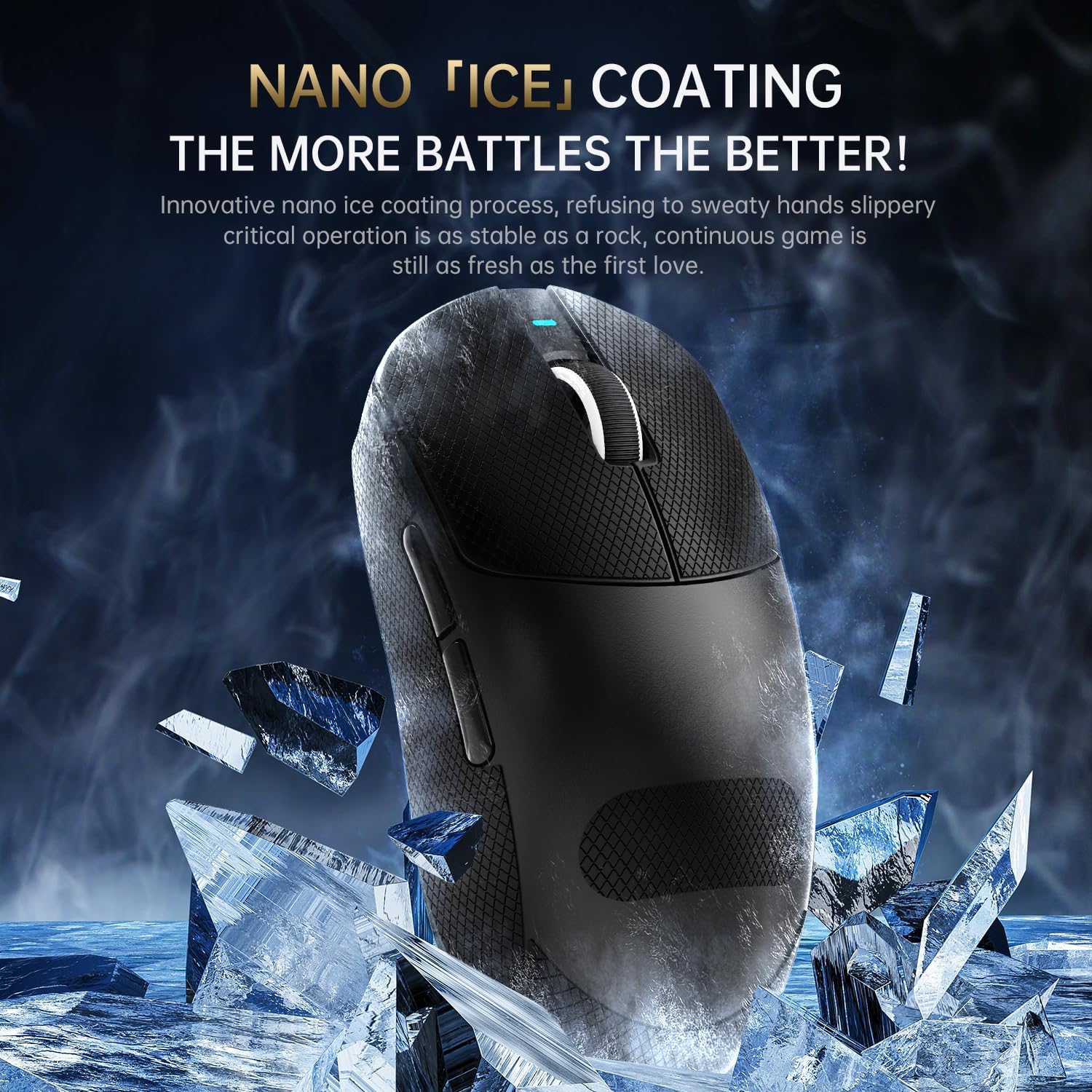 Detalle de ATTACK SHARK X8PPO 8K Gaming-Maus (55 g) mit PixArt PAW3395PRO, BT/2,4 GHz & Kabel