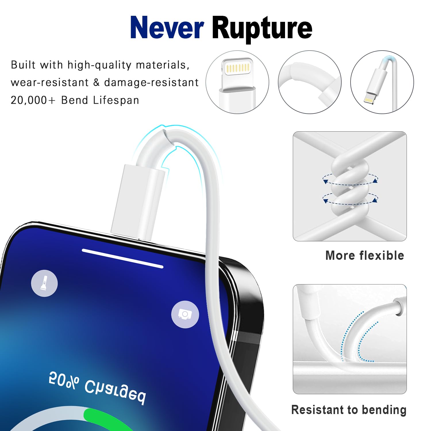 Thumbnail 4 de Apple Lightning Cable 1m MFi certified — 2 pack