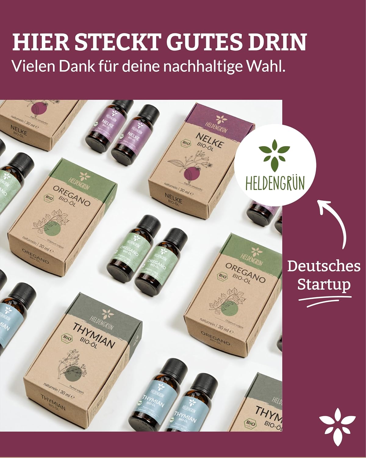 Thumbnail 4 de Heldengrün BIO Nelkenöl 100% natürl. ätherisches Öl