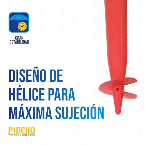 Detalle de Pincho Soporte Sombrilla Playa – Base de Alta Resistencia con Tornillo de Fijación, Ajustable hasta 35 mm