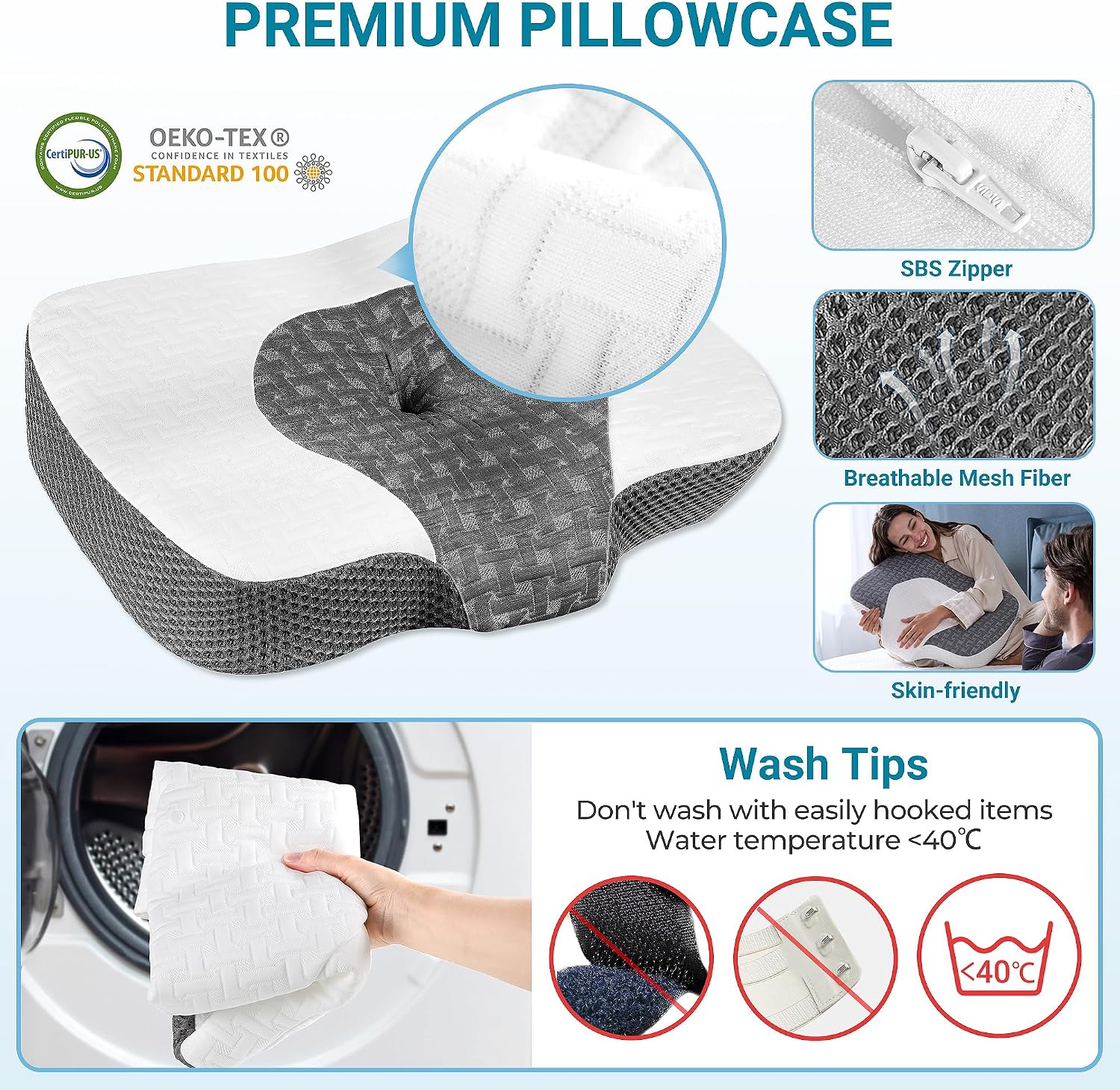 Thumbnail 5 de Elviros Cervical Memory Foam Neck Pillow 1.2