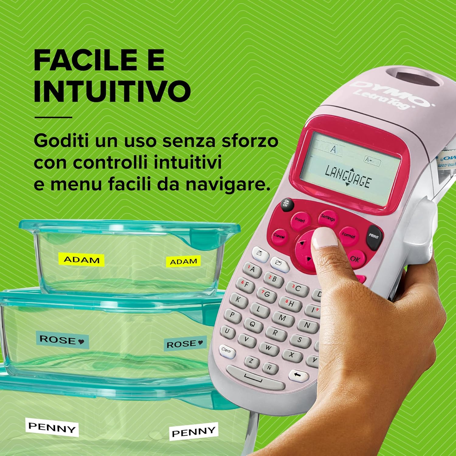 Thumbnail 5 de DYMO LetraTag LT-100T etichettatrice palmare 13 caratteri rosa 🖨️