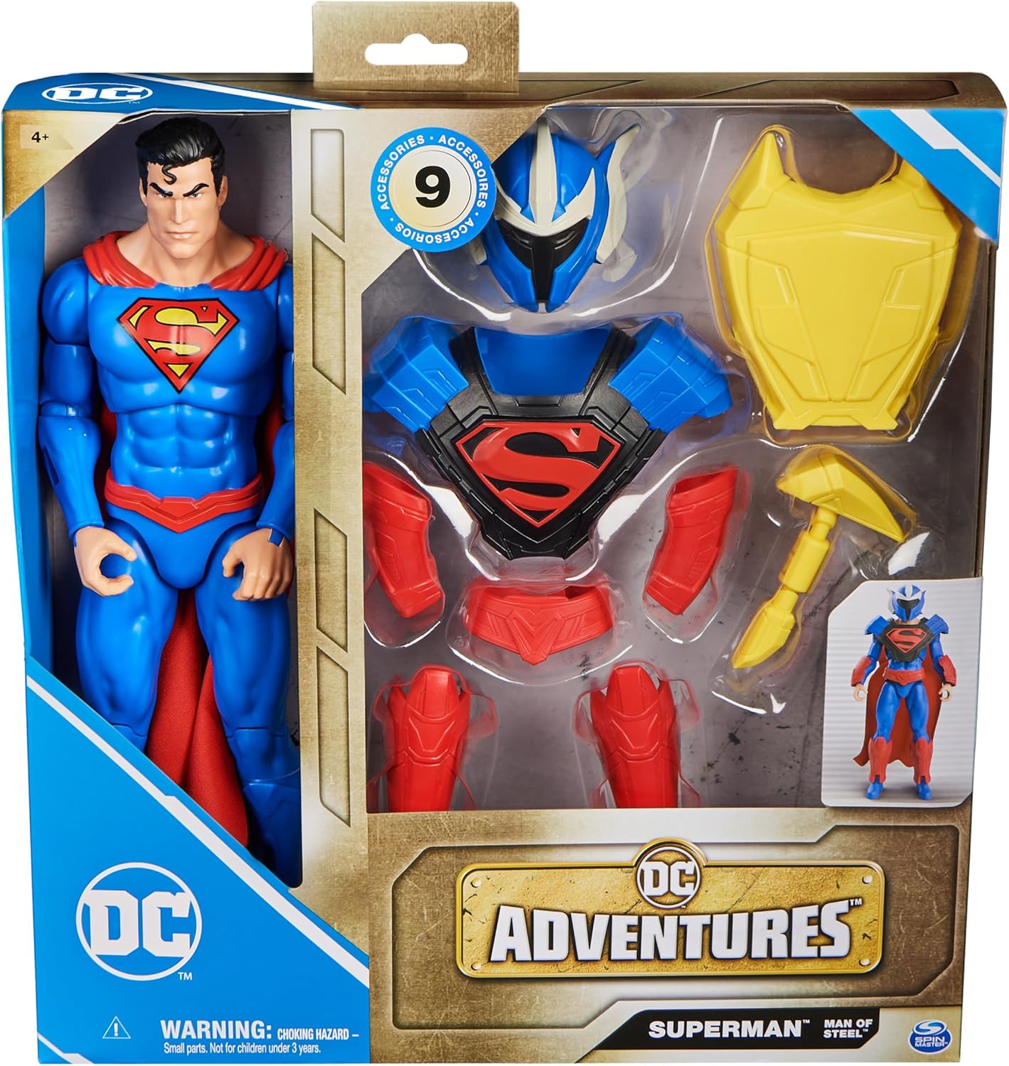 Thumbnail 1 de Superman „Man of Steel“ Action-Figur (30 cm) – voll bewegliche DC Comics Figur mit 9 Ausrüstungsteilen