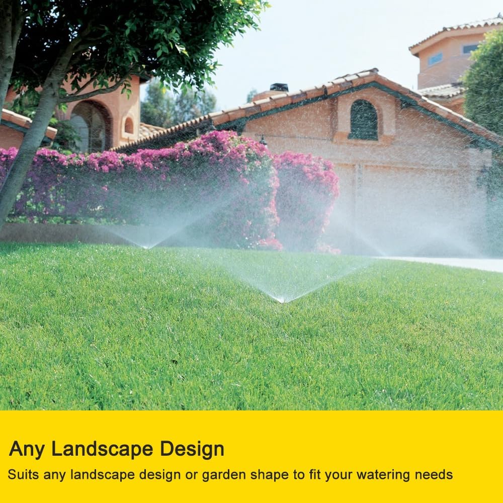 Thumbnail 5 de FANHAO 2 Pack Metal Lawn Sprinkler with Adjustable 360° Nozzle and Zinc Alloy Spike