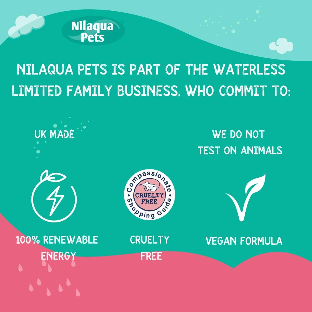Detalle de Nilaqua ニラクア・ペット NP1E240-24 犬用水なしシャンプー 海・砂浜用、ココナッツの香り