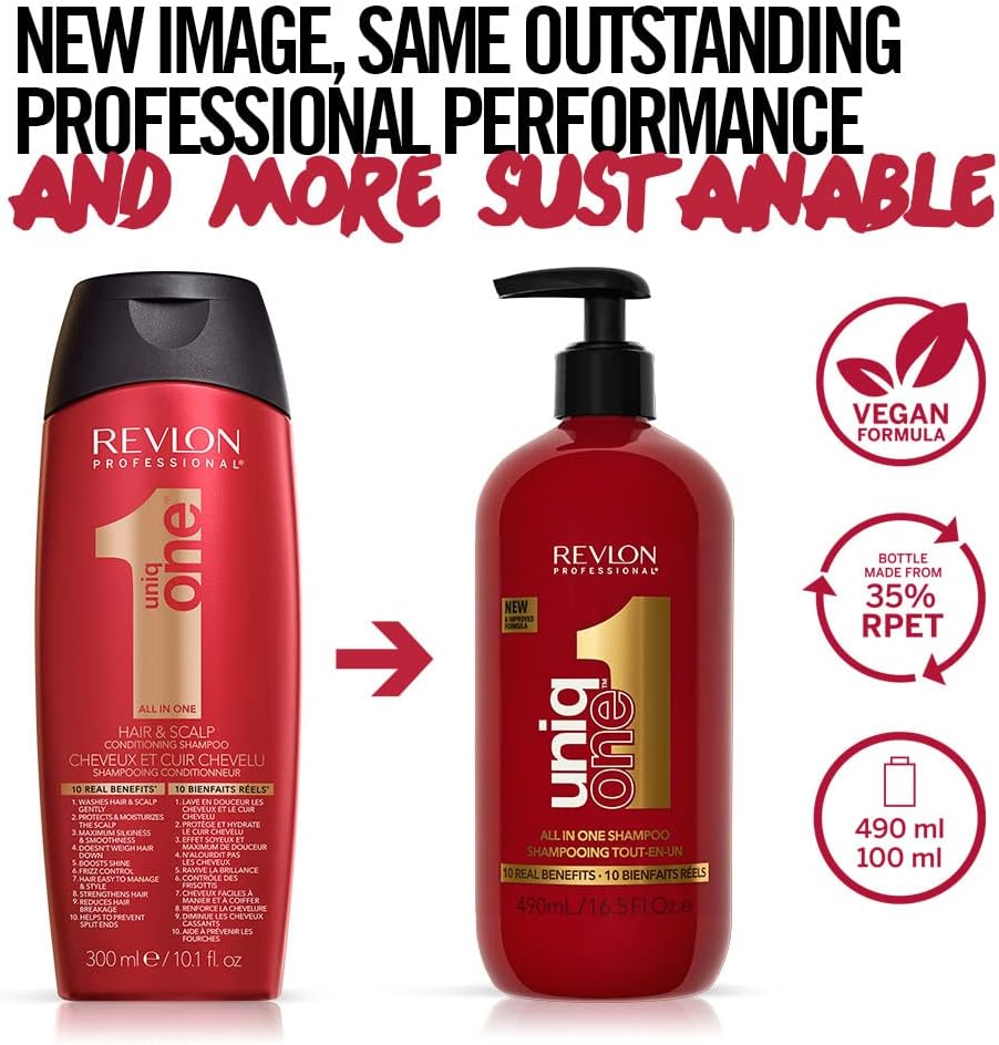 Thumbnail 2 de Revlon Professional UniqOne All in One Shampoo Moisturising Shampoo for Damaged Hair 490ml