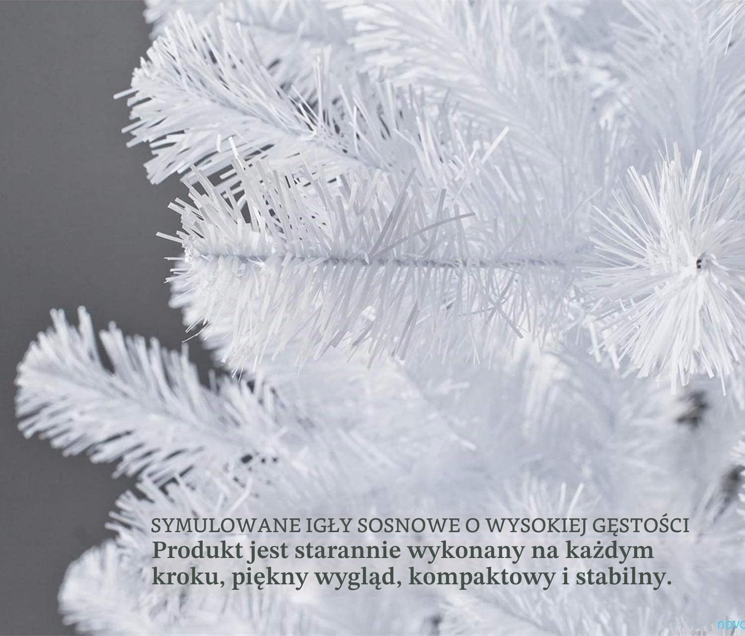 Detalle 2 de Solagua sztuczna choinka 120 cm, biała, 184 końcówki z tworzywa sztucznego