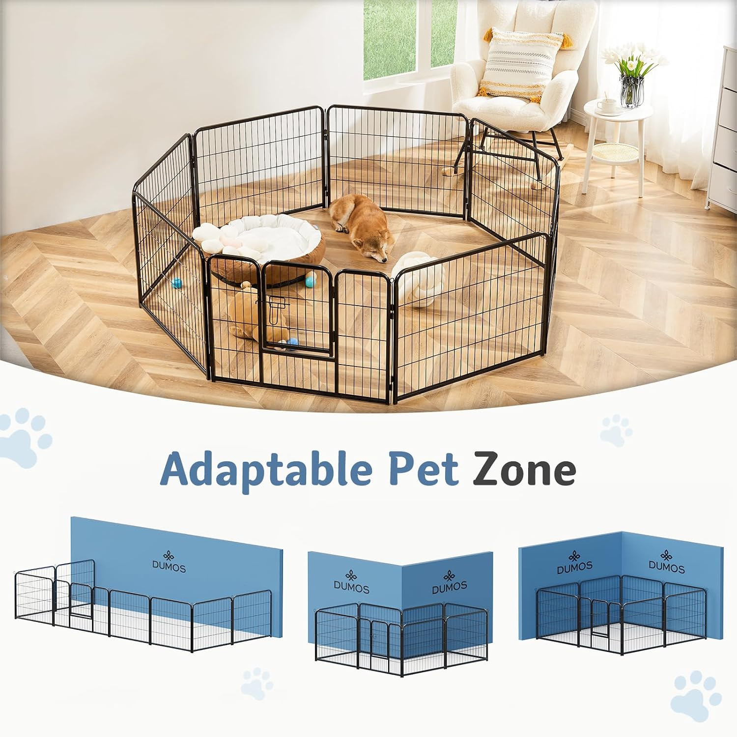 Detalle de DUMOS Dog Playpen, 24-Inch
