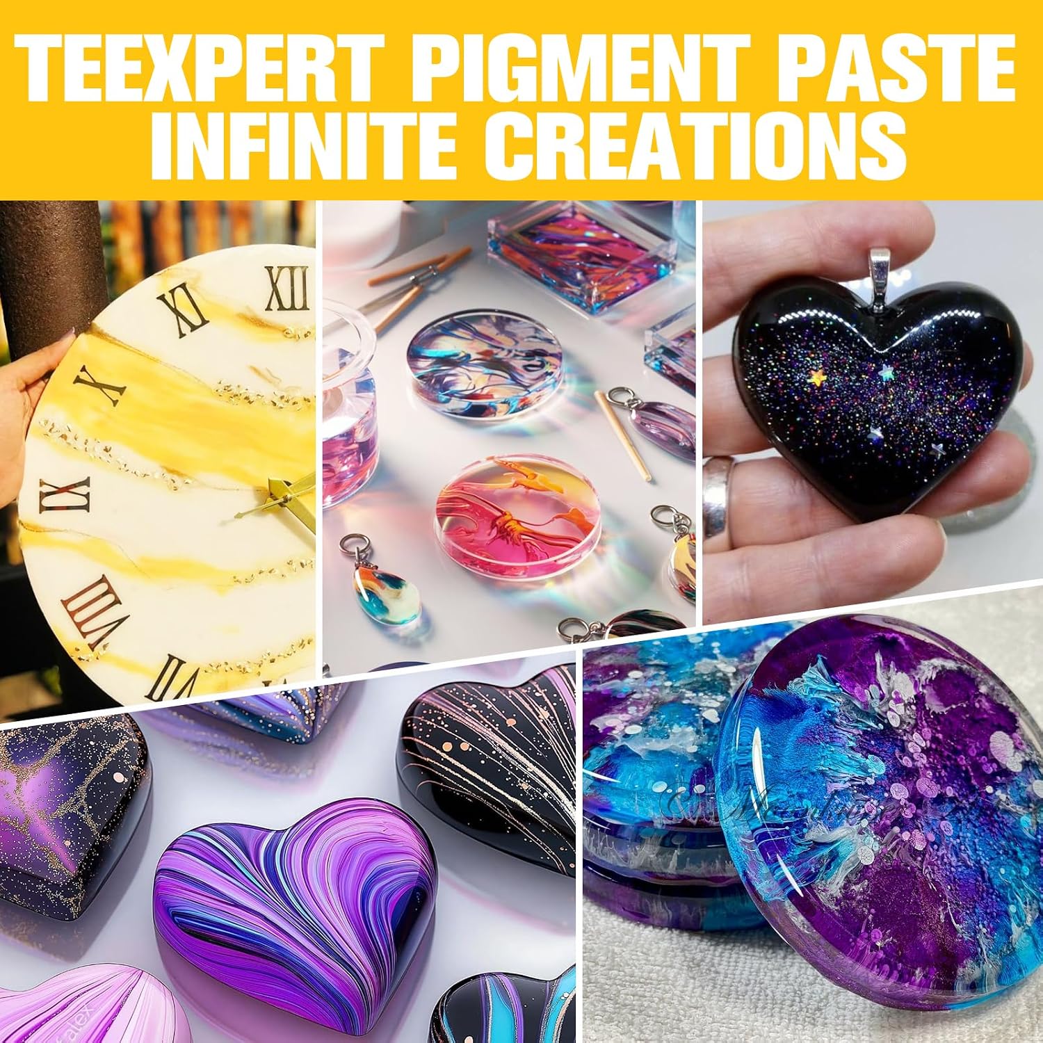 Thumbnail 4 de Teexpert Epoxy Resin Pigment Paste, 6 Colors