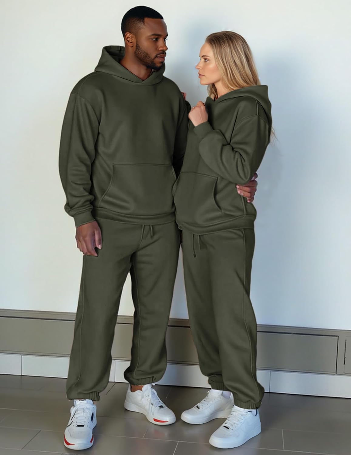 Thumbnail 4 de JMIERR Men's 2 Piece Hoodie Sweatshirt & Jogger Sweatpants Set