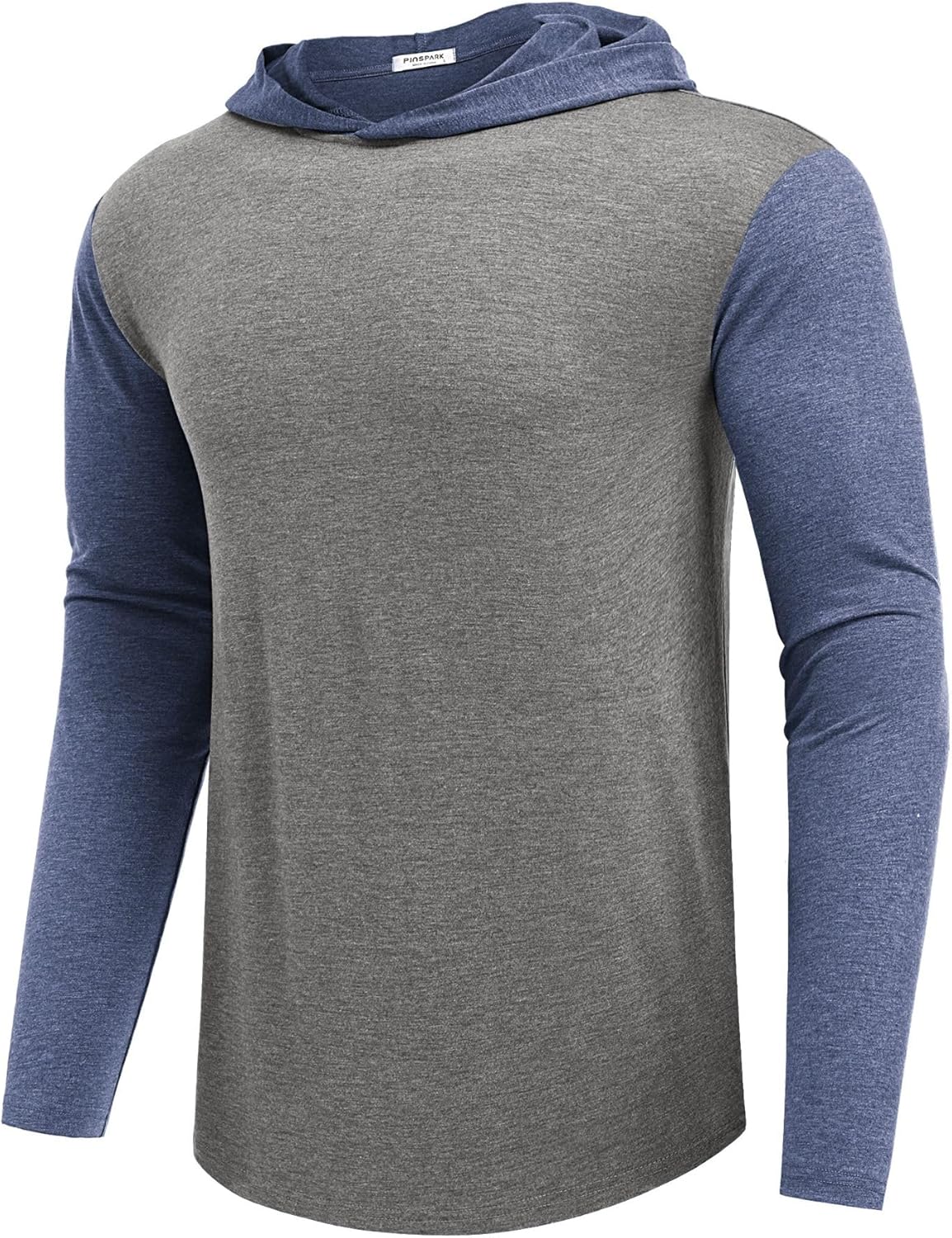 PINSPARK Lightweight Pullover Hoodie for Men (Long Sleeve, Quick-Dry)