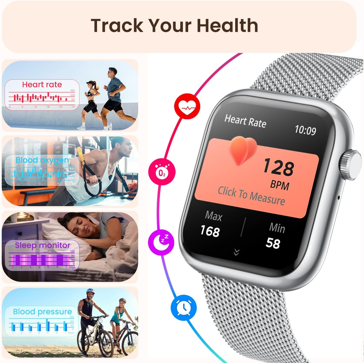 Thumbnail 4 de Women Smartwatch Fitness Tracker for Lady 1.83