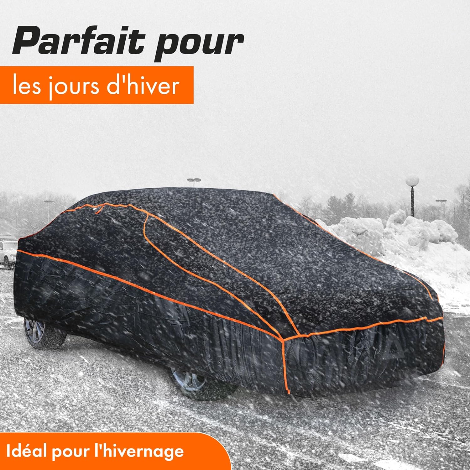 Thumbnail 5 de Upgrade4cars Bâche de protection voiture extérieure anti-grêle, universelle M (432 × 165 × 119 cm)